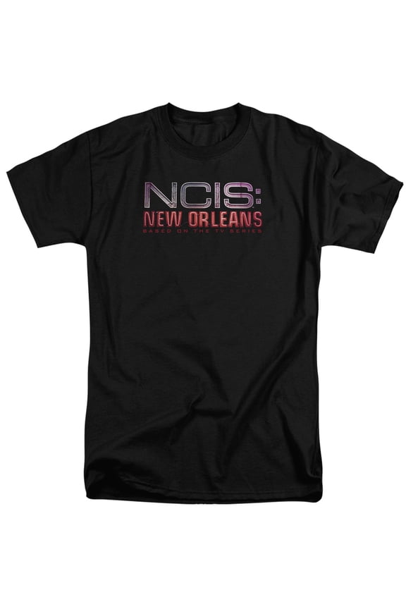 Ncis:New Orleans Neon Sign Adult Tall T-Shirt Black