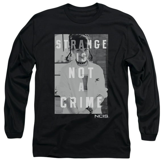 Ncis Strange Long Sleeve Adult 18/1 T-Shirt Black
