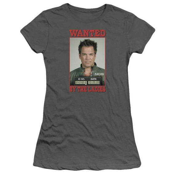 Ncis Wanted Junior Women's Sheer T-Shirt Charcoal