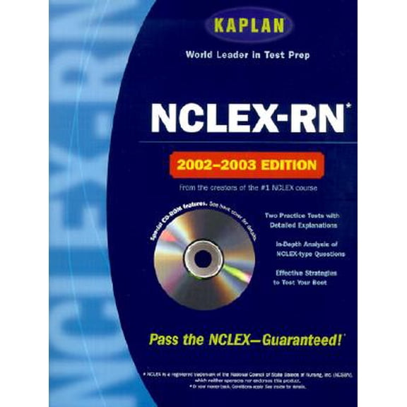 Pre-Owned Nclex Rn 2002-2003 (Nclex-Rn (Kaplan)(Book & CD-Rom)) Paperback