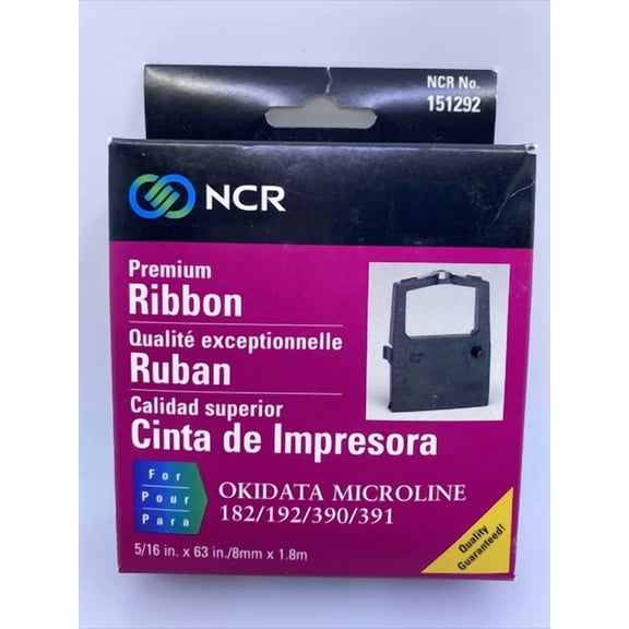 Ncr Premium Ribbon For Okidate Microline 182/192/390/391  New  Free Ship!