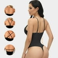 thumbnail image 1 of Ndbuld Bodysuit for Women Mid-Thigh Shaperwear Ladies Seamless Body Shaper Abdominal Lifter Hip Shaper Underwear Stretch Body Corset,S-4XL,Black,M, 1 of 9