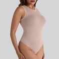 thumbnail image 1 of Ndbuld Bodysuit for Women Women's Sexy Fashion Tight Fitting Casual Solid Yoga Jumpsuit Shorts Corset Clothes Under $5,Khaki,M, 1 of 5