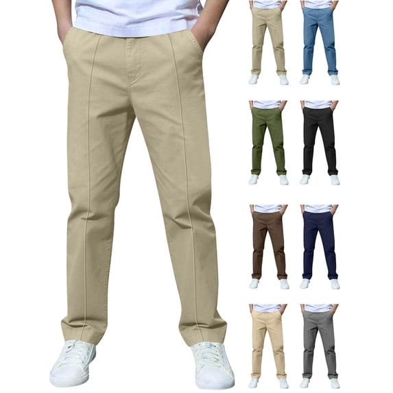 Ndbuld Boy's Charge Cargo Pant Solid Color Long Pants Children's Casual Versatile Pants Children's Outerwear Pants Coffee 7-8 Years