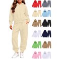 thumbnail image 1 of Ndbuld Boys Girls Full Zip Hoodie Jogger Pants Tracksuit, Casual Solid Color Sweatsuit Outfit with Kangaroo Pocket, 1 of 7