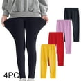 thumbnail image 1 of Ndbuld Children's Clothing Girls School Uniform Pants 4PC Toddler Kids Comfortable Leggings For Girls Leggings Great For Softness And Breathability Pants ,Yellow,110cm/43.31in (5 Years), 1 of 9