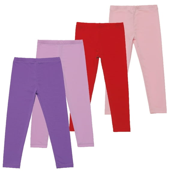 Ndbuld Childrens Place Girls School Uniform Pants 4PC Toddler Kids Comfortable Leggings For Girls Leggings Great For Softness And Breathability Pants ,Multicolor,120cm/47.24in (7 Years)