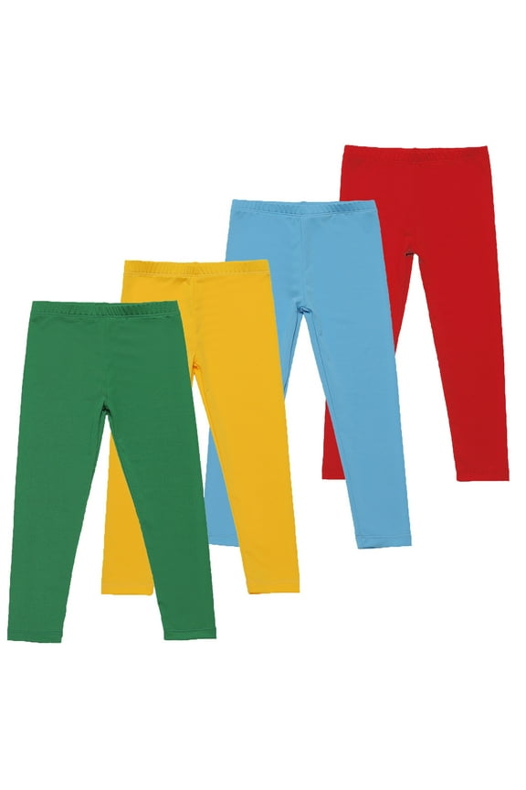 Childrens Place Girls School Uniform Pants 4PC Toddler Kids Comfortable Leggings For Girls Leggings Great For Softness And Breathability Pants ,Multicolor,110cm/43.31in (5 Years)