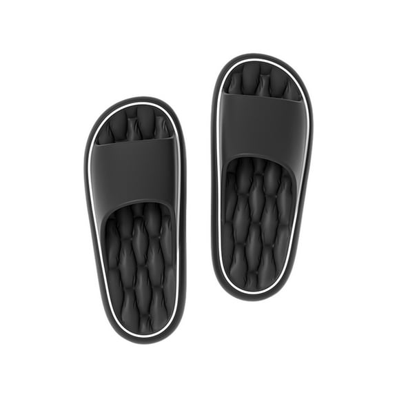 Cloud Slippers for Women and Men, Pillow House Slippers Shower Shoes Indoor Slides Bathroom Sandals, Ultimate Comfort, Lightweight, Thick Sole, Non-Slip, Easy to Clean Black