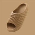 thumbnail image 1 of Cloud Slippers for Women and Men, Pillow House Slippers Shower Shoes Indoor Slides Bathroom Sandals, Ultimate Comfort, Lightweight, Thick Sole, Non-Slip, Easy to Clean Brown, 1 of 3