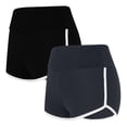 thumbnail image 1 of Ndbuld High Waisted Biker Shorts for Women Summer Solid Color Shorts for Women Casual Loose Comfy Elastic Waist Yoga Athletic Short Pants Trendy Beach Shorts Gift for Girls Dark Gray 2XL, 1 of 8