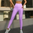 thumbnail image 1 of Ndbuld High Waisted Workout Leggings for Women Women's Long Solid Color Hip Lift Fitness High Waist Stretch Gloss Leggings Yoga Pants, 1 of 1