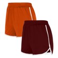 thumbnail image 1 of Ndbuld High Waisted Yoga Short Pants 2PCS Solid Color Shorts for Women Casual Loose Comfy Elastic Waist Yoga Athletic Short Pants Trendy Beach Shorts with Pockets Orange M, 1 of 2