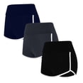 thumbnail image 1 of High Waisted Yoga Short Pants 3PCS Solid Color Shorts for Women Casual Loose Comfy Elastic Waist Yoga Athletic Short Pants Trendy Beach Shorts Multicolor M, 1 of 1