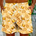 thumbnail image 1 of Ndbuld Men's Board Short Beach Sho Men's Gradient Printing Hawaiian Special Oktoberfest Print Beach Casual Trouser Shorts Pants Deal for Days Holiday Decor,Yellow,S, 1 of 9