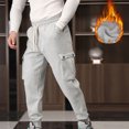 thumbnail image 1 of Ndbuld Men's Casual Cargo Pants Men's Wear Multi-Pocket Elastic Waist Overalls Outdoor Casual Pants Savings Up to 30% off,Gray,S, 1 of 9