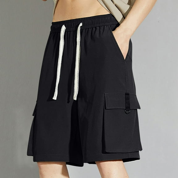 Ndbuld Men's Swim Trunks Men Swimsuit Men's Casual Daily Outdoor Beach Lightweight And Breathable Work Shorts Clearance Under 10 Black 8XL