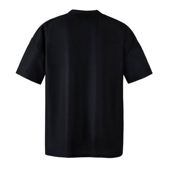 Ndbuld Mens Top Shirts for Men Mens Basic Tee Shirts Short Sleeve Tops Heavy Weight Crew Neck T-Shirt Casual Soft Fit Summer Tops 2025 Men's Casual Short Sleeved Top,Black,M