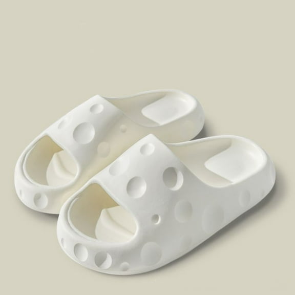 Ndbuld Pillow Slippers Women's Non-slip Quick-dry Shower Slippers Bathroom Sandals Slippers Women's Home Non-slip Summer Home Bathroom Home Girls To Wear Women's Sandals Sandals Sandals White 38