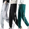 thumbnail image 1 of Ndbuld Plus Size Sweatpants Traning Joggers for Men Solid Color Leisure Time Motion Easy Shut Up Sweatpants Add Fertilizer Enlarge Trousers Gray,M-6XL,M, 1 of 5