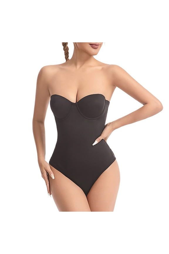 Shapewear Bodysuit for Women Shapewear Bra formal Dress Corset Body Shaping Waist Cinching Hip Lifting Jumpsuit Shapewear on Clearance,S-2XL,Black,XL