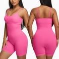 thumbnail image 1 of Ndbuld Shapewear Bodysuit for Women Women Solid Color Fitness Exercise High Elasticity Tight Fitting Corset Yoga Underwear Shapewear,Hot Pink,L, 1 of 6
