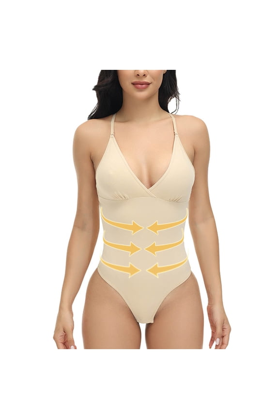 Shapewear for Women Ladies Seamless Body Shaper Abdominal Lifter Hip Shaper Underwear Stretch Body Corset ,S-4XL,Beige,S