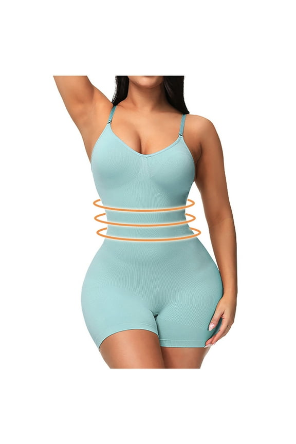 Shapewear for Women Ladies Seamless One-Piece Body Shaper Abdominal Lifter Hip Shaper Underwear Stretch Body Corset ,Green,L