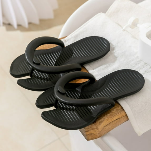 Ndbuld Slim Flip Flops for Women Beach Rubber Shower Shoes Basic Thong Sandals Portable Couple Flip Flops for Women At Home And Solid Color Beach Travel Hotel Sandals And Slippers on Clearance