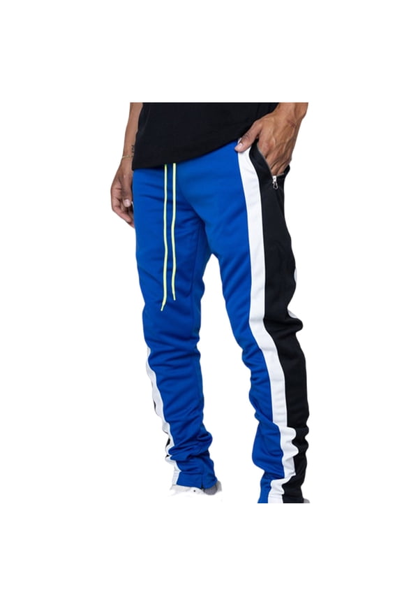 Sweatpants Athletic Pants Traning Track Pants Joggers for Men Fashion Trend Casual Loose Sports Elastic Waistband Trousers Long Pants Great Gifts for Less,Blue,M