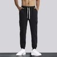 thumbnail image 1 of Ndbuld Sweatpants Athletic Pants Traning Track Pants Joggers for Men Men Fashion Solid Casual Elastic Waist With Pocket Trousers Sport Pants Black,M, 1 of 1