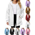 thumbnail image 1 of Ndbuld Toddler Girls Boys Fleece Jacket Kids Polar Fleece Zipper Jacket Soft Fall Winter Warm Outerwear With Pockets 5-15Years, 1 of 9
