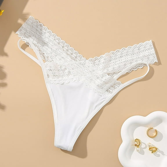 Ndbuld Underwear for Women Sexy Sreathable MeshThong Seamless Low Waisted Triangular Underwear