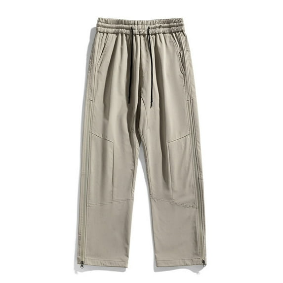 Ndbuld Up to 65% off Cargo Pants for Men Men's Spring and Winter Leisure Fashion Outdoor Overalls Men's Trousers Long Pants,Beige,4XL