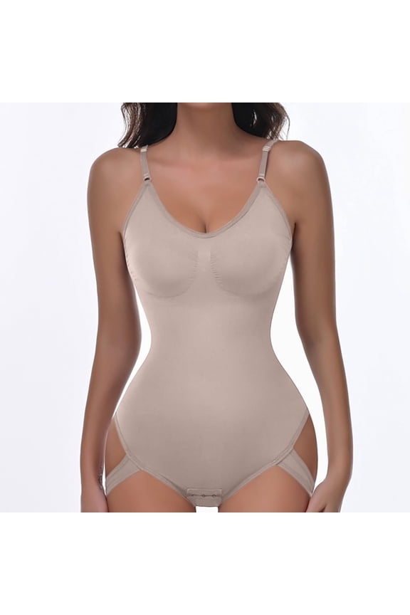 Waist Trainer for Women Women's Shapewear with Adjustable Plus Size Tight Fitting Exposed Buttocks Lifted Buttocks Body Shaping And Abdominal Compression ,S-3XL,Khaki,XXXL