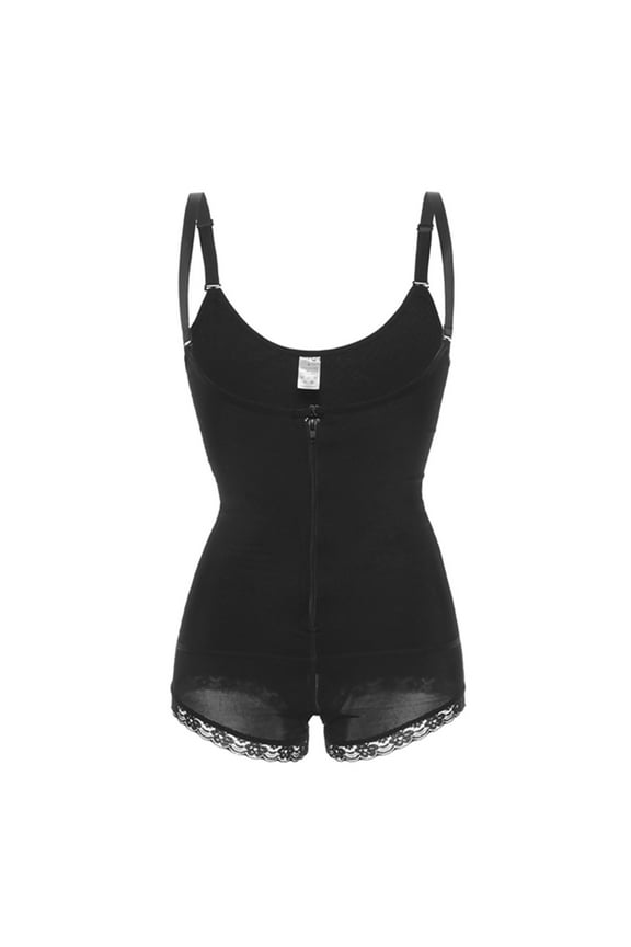 Waist Trainer for Women Zipper Shapewear with Exposed Buttocks Cinching And Lifting Hips Open Cut Body Shaping Underwear ,S-3XL,Black,XL