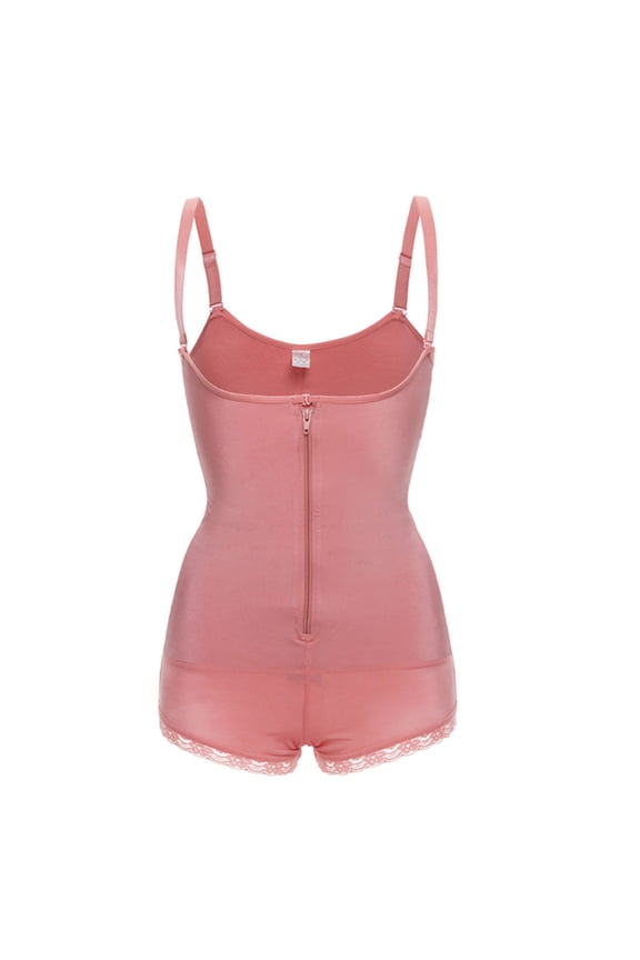 Waist Trainer for Women Zipper Shapewear with Exposed Buttocks Cinching And Lifting Hips Open Cut Body Shaping Underwear ,S-3XL,Hot Pink,XXXL