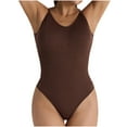 thumbnail image 1 of Ndbuld Waist Trainer for Women Women's Sexy Fashion Tight Fitting Casual Solid Yoga Jumpsuit Shorts Corset Summer Clearance,S-2XL,Brown,L, 1 of 4