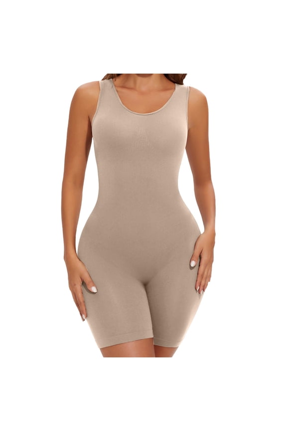 Waist Trainer for Women Womens Solid Color Camisole Underwear Shaping And Abdominal Compression Shapewear Summer Clearance,S-3XL,Beige,XL