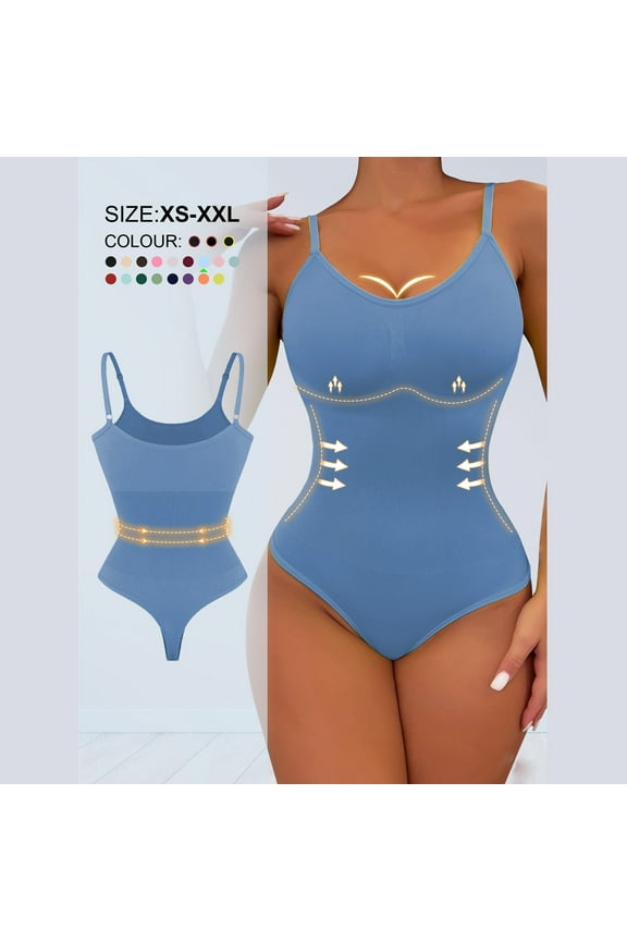 Waist Trainer for Women Womens Solid Color Sexy Chest Support Shaping Abdomen Corset Shapewear Bodysuit ,XS-3XL,Sky Blue,XS