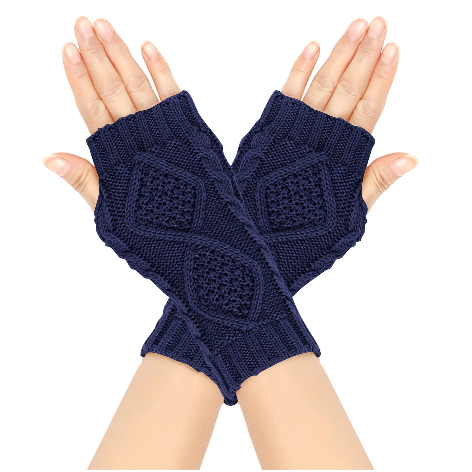 Ndbuld Winter Gloves Casual Comfortable Fashion Solid Color Keep Warm