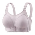 thumbnail image 1 of Ndbuld Wireless Bras for Women No Underwire Seamless Bra Women's Solid Color Maternity Sleeping Underwear No Wire Underwear Women Daily Bra,Purple,3XL, 1 of 8