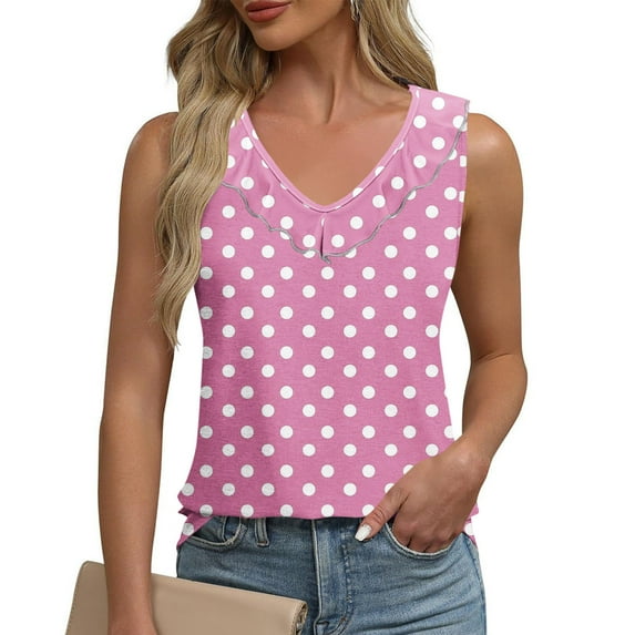 Ndbuld Women Tank Tops Summer Sleeveless Basic Cami Top Shirt Slim Knit Ribbed Racerback Blouses,S-2XL Early Access Deals Pink M
