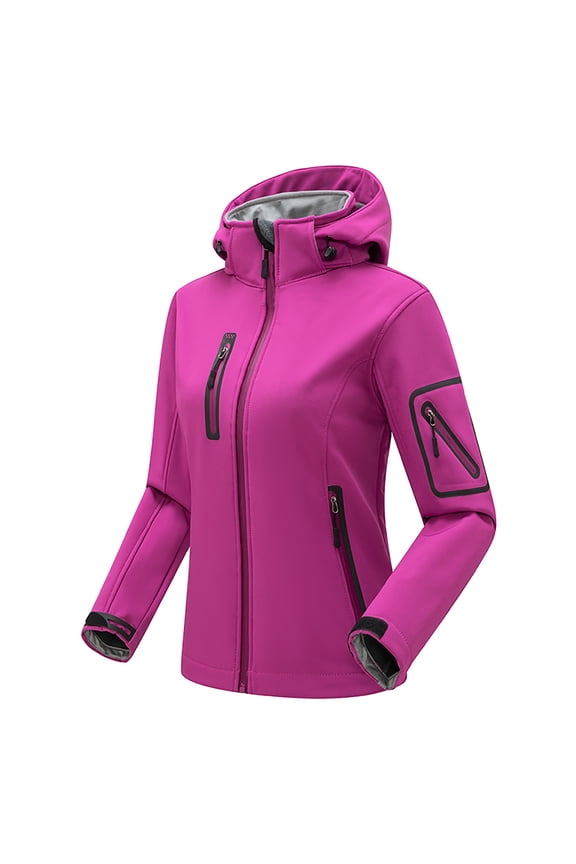 Women's Coat Short Quilted Jacket Coat Women's Solid Color Outdoor Hooded Long Slim Windbreaker Jacket Ultralight Warm Packable Hooded Women's Coat Windbreaker on Clearnce,S-2XL,Purple