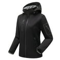 thumbnail image 1 of Ndbuld Women's Coat Short Quilted Jacket Coat Women's Solid Color Outdoor Hooded Long Slim Windbreaker Jacket Ultralight Warm Packable Hooded Women's Coat Windbreaker on Clearnce,S-2XL,Black, 1 of 3