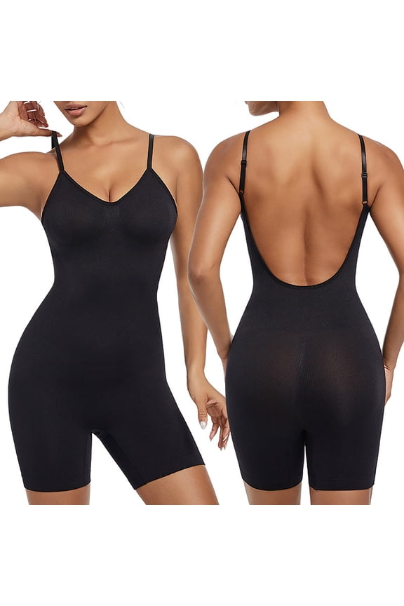 Women's Shapewear Bodysuit Women Solid Color Fitness Exercise High Elasticity Tight Fitting Corset Yoga Underwear Shapewear Clothes ,S-3XL,Black,S