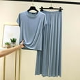 thumbnail image 1 of Ndbuld Women's Two Piece Lounge Set 2025 Summer Casual Oversized Shirts Biker Shorts Matching Airport Travel Outfit Great Gifts for Less Light Blue XL, 1 of 3