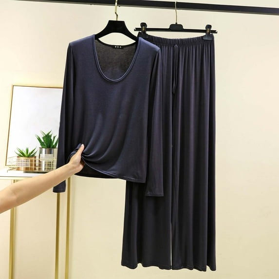 Ndbuld Womens 2 Piece Sets Fall Outfits 2024 Long Sleeve Lounge Set Knit Top Matching Shorts Beach Travel Vacation Cruise Clothes Deal of The Week Dark Gray 2XL