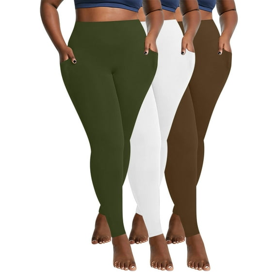 Womens Naked Feeling Workout Yoga Leggings 3PC Women Oversized Pockets For Quick Drying Tight Fitting Elastic Comfortable Fitness Pants Yoga Pants