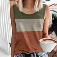 thumbnail image 1 of Ndbuld Womens Plus Size Tank Tops Summer Sleeveless Henley T-Shirts Tops Casual Button Down Tunics Shirts,S-5XL Up to 65% off Brown 5XL, 1 of 4